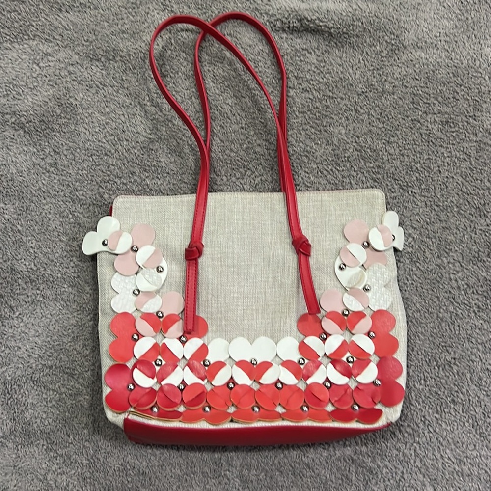 Nanette Lepore floral & butterfly pattern purse